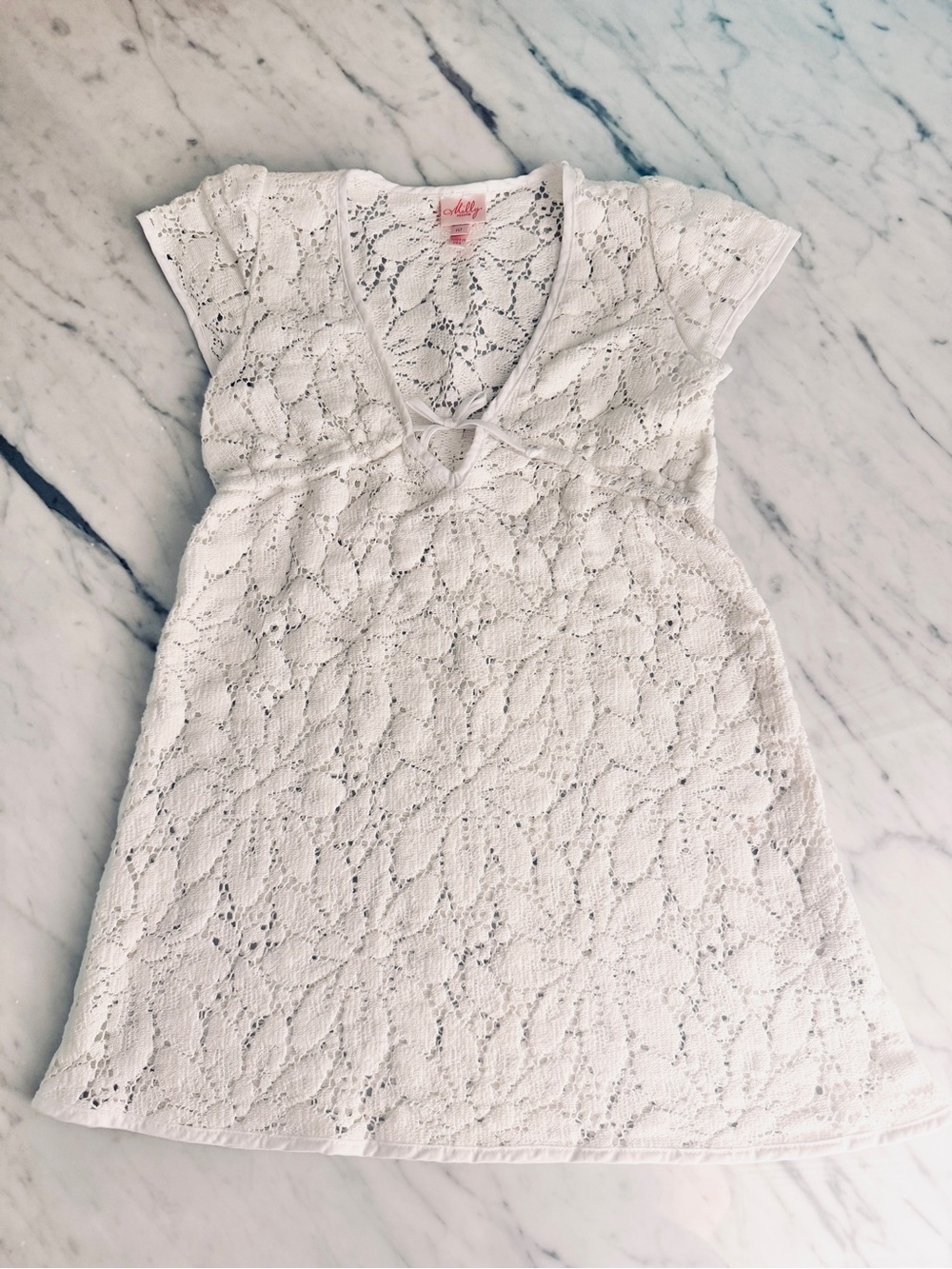 Milly Minis Girls Cover-Up White Dress Size 10
